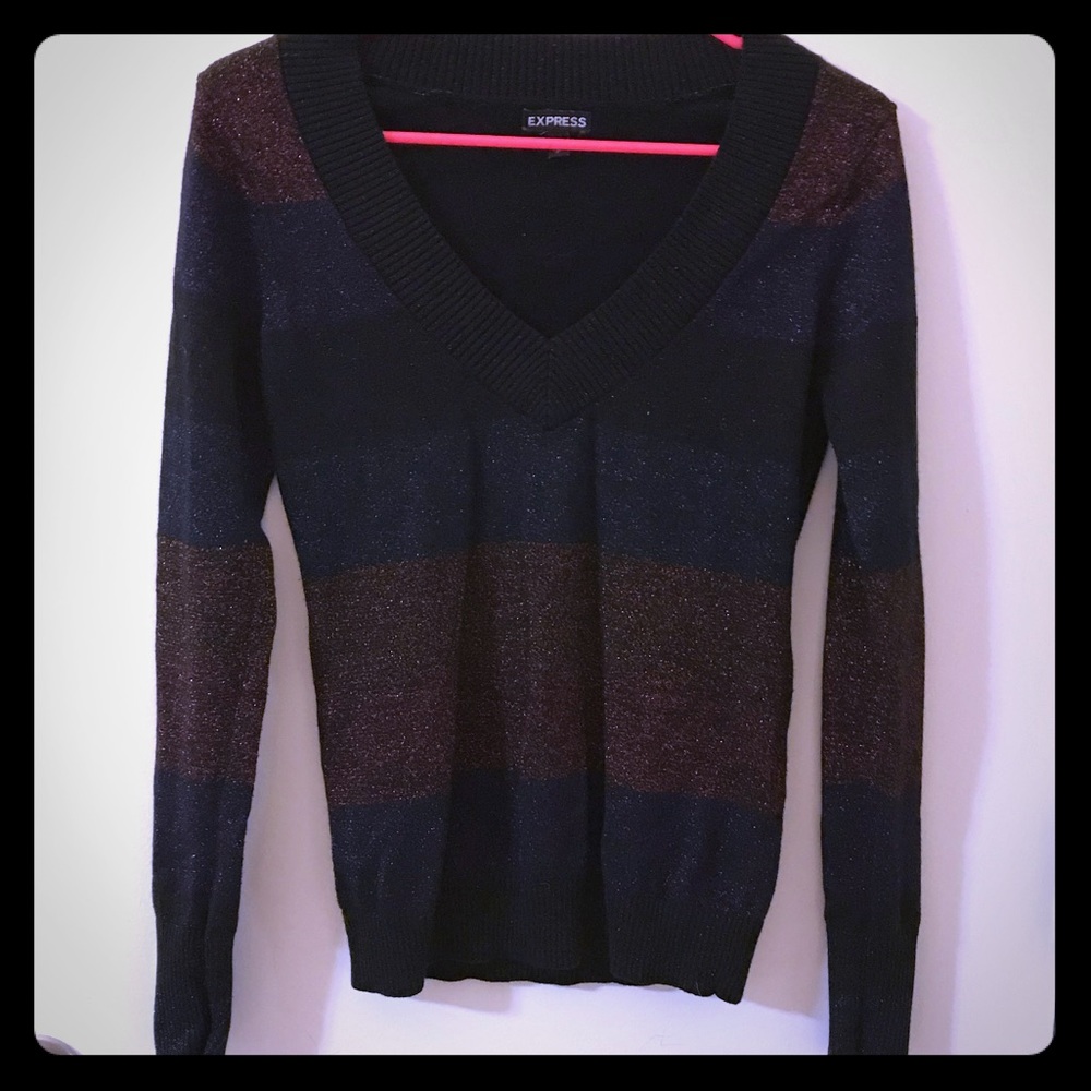 Metallic stripped Express sweater (S)